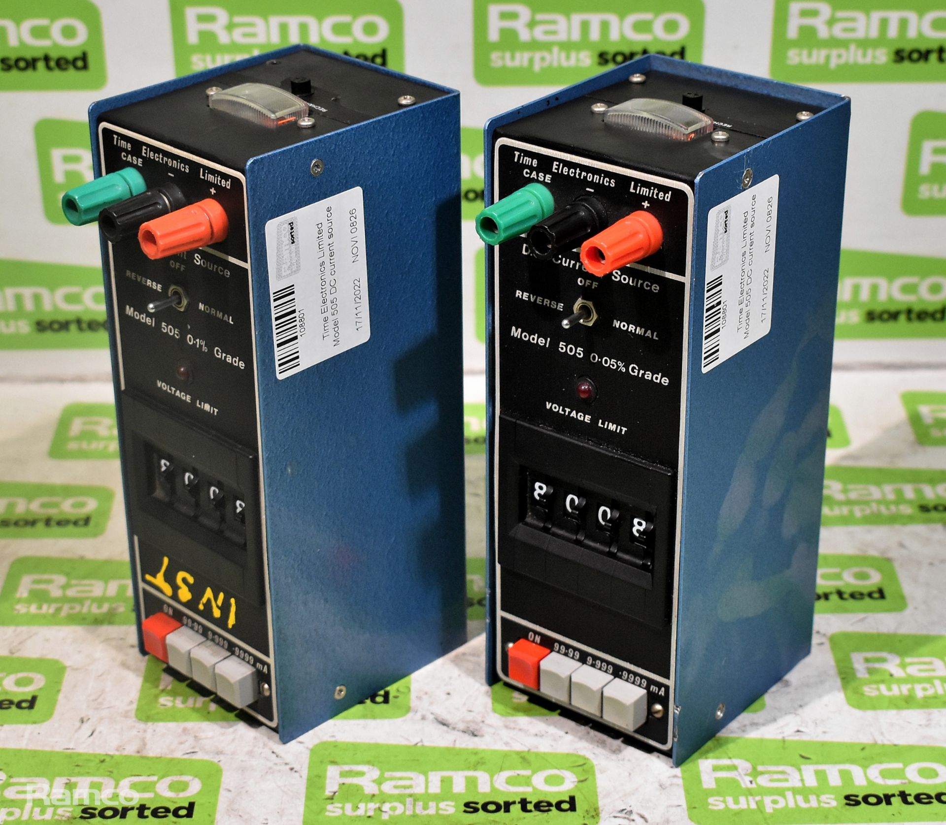 2x Time Electronics Limited Type 505 DC current sources