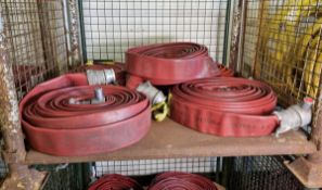 5x Angus Duraline BS 6391 2009 Type 3 31015 Layflat Fire Hoses - approx. 22.5m long, 70mm diameter