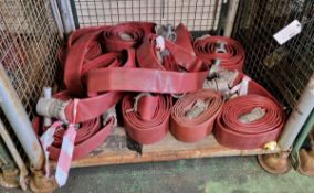 11x Layflat Fire Hoses - approx. 5m long, 45mm diameter