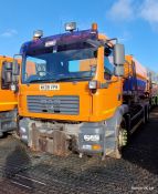 2008 (reg WX08 VPW) MAN TGM 26.330 6x4 with Schmidt Stratos 9m3 pre-wet gritter mount.