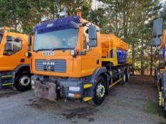 2008 (reg WX08 WTV) MAN TGM 26.330 6x4 with Schmidt Stratos 9m3 pre-wet gritter mount.