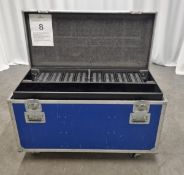2x 32 way stage wall XLR multi core units - 50m 16A mains cable with flight case - L 123 x W 57