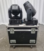 2x Martin Mac 700 wash lights with flight case - L 1200 x W 590 x H 740mm
