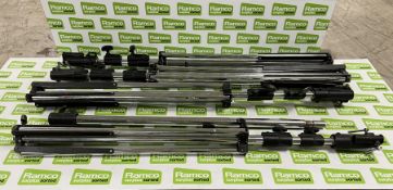 4x push-up Manfrotto tripods (120cm each), 1x extension (90cm)