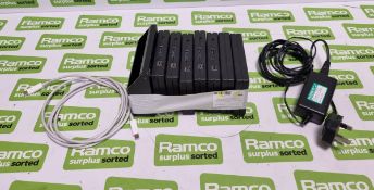 AJA KiStor Dock, 5 x 250GB hard drives and 2 x 500GB hard drives