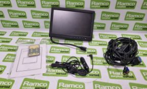 3x ESAW102M (v1) 10.2in TFT LCD monitors - INCOMPLETE SETS (2 MISSING STANDS, 1 MISSING STAND