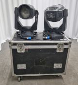 2x Clay Paky Alpha Wash TH 575 lights with flight case - L 1080 x W 870 x H 890mm
