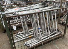 11x 3 Rung scaffold frames with coupling connectors & wheels - L 1020 x W 100 x H 1480mm