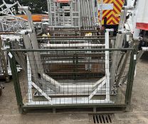 9x Aluminium scaffold walkthrough frames - L 2450 x W 80 x H 1450 - L 1760 x W 80 x H 1450mm