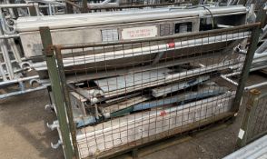 Scaffolding platform boards - some with toe boards - 13 pieces