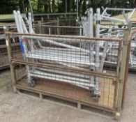 10x Aluminium 3 Rung scaffold frame with wheels - L 1390 x W 100 x H 1480mm