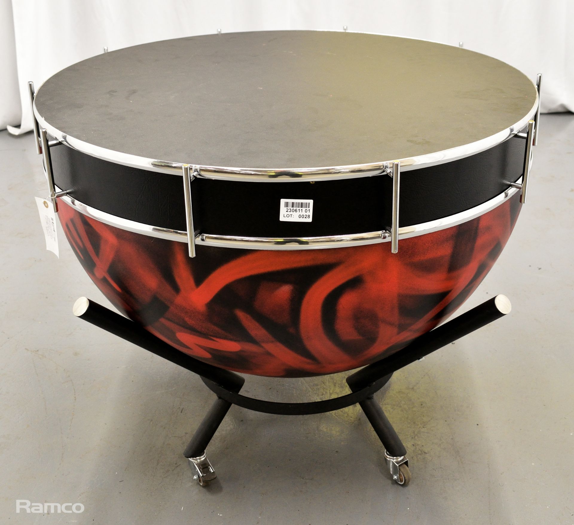 Large prop drums from Kalush Orchestra's live performance of 'Stefania' in the Grand Final opening - Image 2 of 12