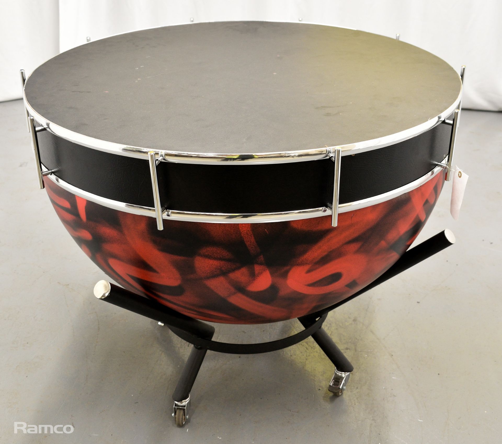 Large prop drums from Kalush Orchestra's live performance of 'Stefania' in the Grand Final opening - Image 4 of 12