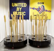 2x Wheat sheaf stage decoration used in the 'United by Music' performance by Mariya Yaremchuck