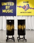 2x Drum Props from Sam Ryder performance in Grand Final - on wheeled bases - Dia 370 x H 920mm