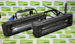 2x Spektronic firecracker strobe lights - 1 missing ceeform