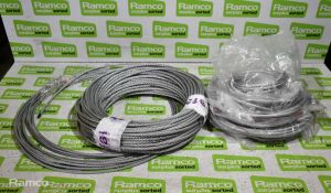 8x mixed lengths of wire cable