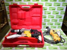 Dewalt D28113 angle grinder - 110V & Unbranded 26mm rotary hammer drill - 110V with case