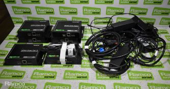 3x Wyrestorm HDMI over CAT5 sets - 1 power supply missing