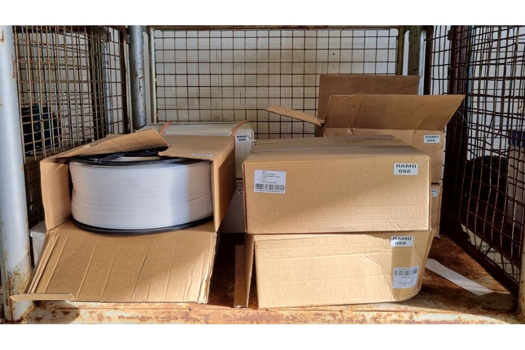 8x boxes of 12mm banding reels - Image 1 of 4