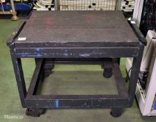 Wooden topped mobile engineers bench - L 1060 x D 700 x H 770mm