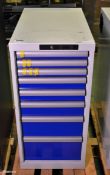 8 drawer metal cabinet - no key - W 410 x D 730 x H 850mm
