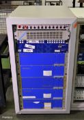 21U server rack complete with Network VikinX 16-ProXY / 32-ProXY / Universal control panels and more