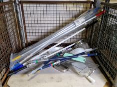 Catering spares - whisks - sieves - plastic scoops, mop handles