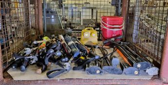 Telescopic walking poles, floor pumps, buckets and power distribution box