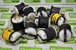 12x Hubbell twist-lock connectors