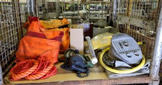 Marine - lifeboat sea anchor, foot pump, torches, lamp, rescue rope, Emergency inflate bladder