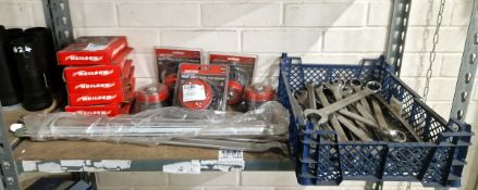 5x Mandys Tools 24 inch tyre levers, Sykes & Atorn 20pcs spanner set and more