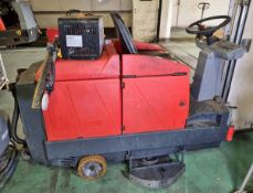 Hako Hakomatic B910 ride on floor scrubber and cleaner with S.P.E. power plus 24V 40A charger