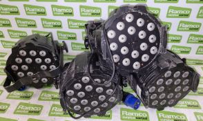 4x RGBW par can lights