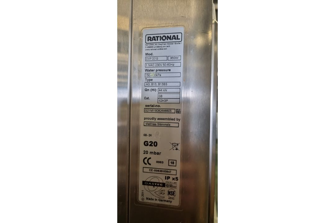 Rational CMP 201G Combimaster Plus oven - with roll in tray holder - W 880 x D 800 x H 1800 mm - Image 9 of 14