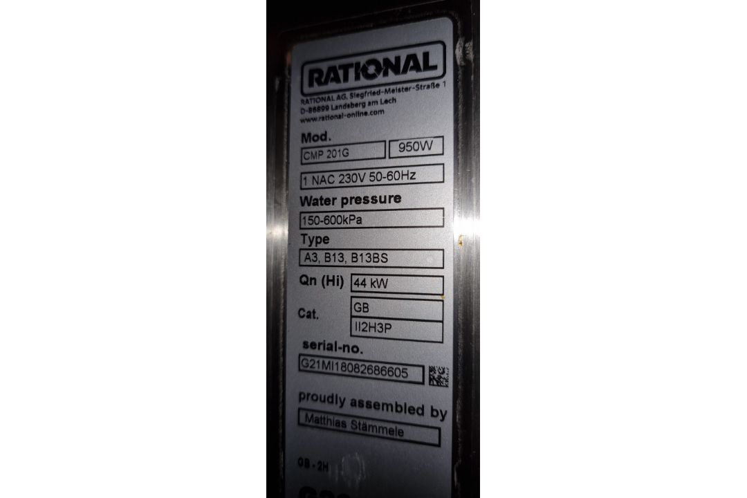 Rational CMP 201G Combimaster Plus oven - with roll in tray holder - W 880 x D 800 x H 1800 mm - Image 4 of 14