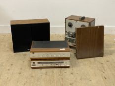 Audio Separates: an Akai X-1800sd super deluxe 8 track reel to reel and audio recorder, a Dual