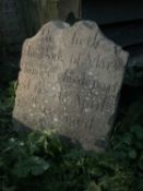 Mid 18th century carved gravestone,