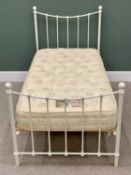VICTORIAN STYLE PAINTED METAL SINGLE BED & MATTRESS - the mattress being pocket spring by 