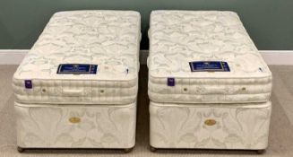 SINGLE BEDS & MATTRESSES - a pair, 