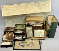 VINTAGE WINSOR & NEWTON WATERCOLOUR PAINT SET - in black japanned tin, one other similar, 20 vintage