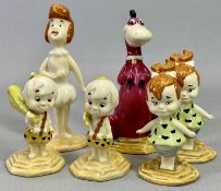 BOXED BESWICK FLINTSTONE FIGURES (6) - Dino, Wilma, Pebbles x 2 and Bamm Bamm x 2