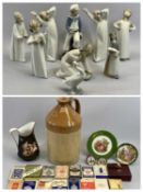 MIXED LOT to include a Doulton & Co Lambeth stoneware flagon, 34cms H, a Victorian jug decorated