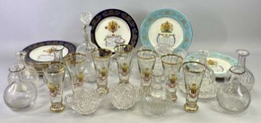 AYNSLEY SET OF 13 PLATES - to commemorate the Silver Jubilee of H M Queen Elizabeth II 1977 with a