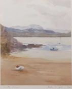 JEANETTE SULLIVAN limited edition coloured print (9/450) - Borth y Gest, signed, titled and numbered