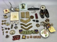 MIXED COLLECTABLE GROUP to include a hallmarked silver miniature hand mirror with embossed winged