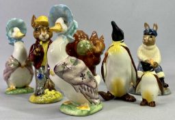 CHINA ANIMAL FIGURES - Royal Doulton Bunnykins, fisherman and Autumn Days, Beswick Beatrix Potter'