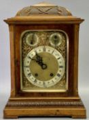 GERMAN WALNUT CASED MANTEL CLOCK - Late 19th/Early 20th Century by Winterhalder & Hofmeier, the