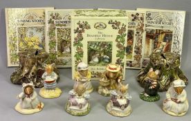 ROYAL DOULTON 'BRAMBLY HEDGE' GIFT COLLECTION - 8 x Jill Barklem animal figures, 2 x Store Stump