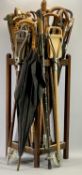 ANTIQUE & LATER WALKING STICKS - a collection, some with silver mounts, an Indian sword stick and